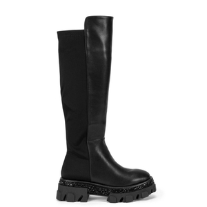 Bottes Plates Alma En Pena Plates Plateforme Boot Noir Jaune Femme | GHL-72130312